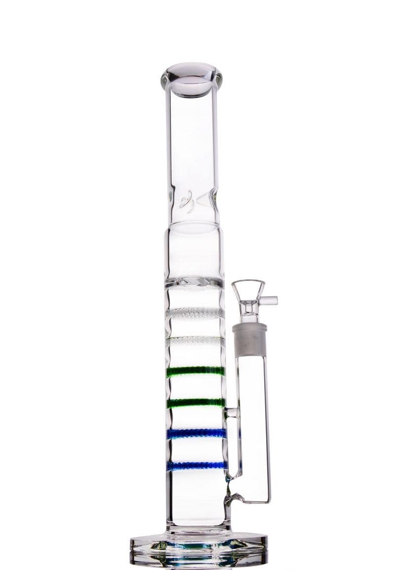 Bang en Verre Tube XXL 40 cm avec 7 Percolateurs et Système Ice