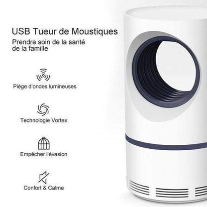 TueMoustiques™ 3.0 : Lampe LED Silencieuse Anti-Moustiques