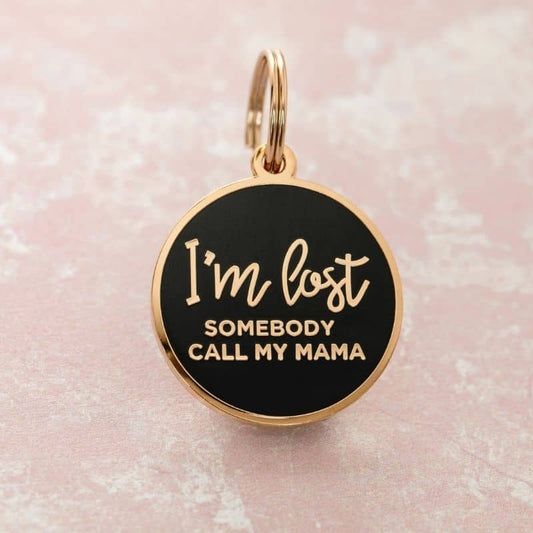 Medaglia del cane originale "I'm Lost, Call My Mom" ​​- Design unico e sicuro