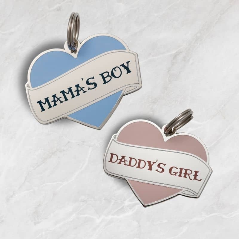 Customizable dog medal - daddy girl "daddy's girl" by Two Tails Company