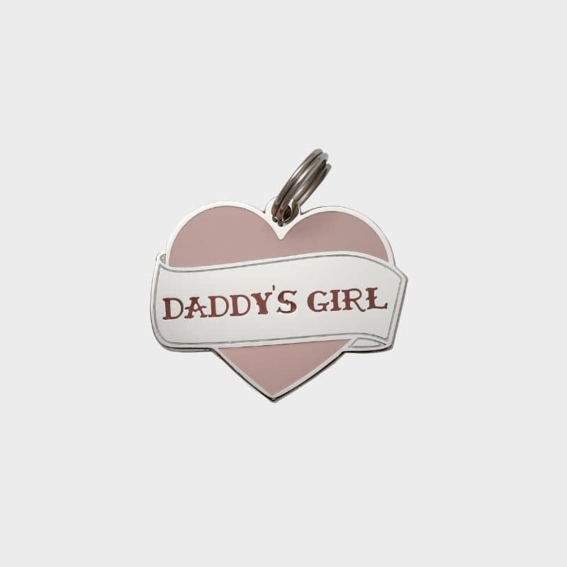 Customizable dog medal - daddy girl "daddy's girl" by Two Tails Company