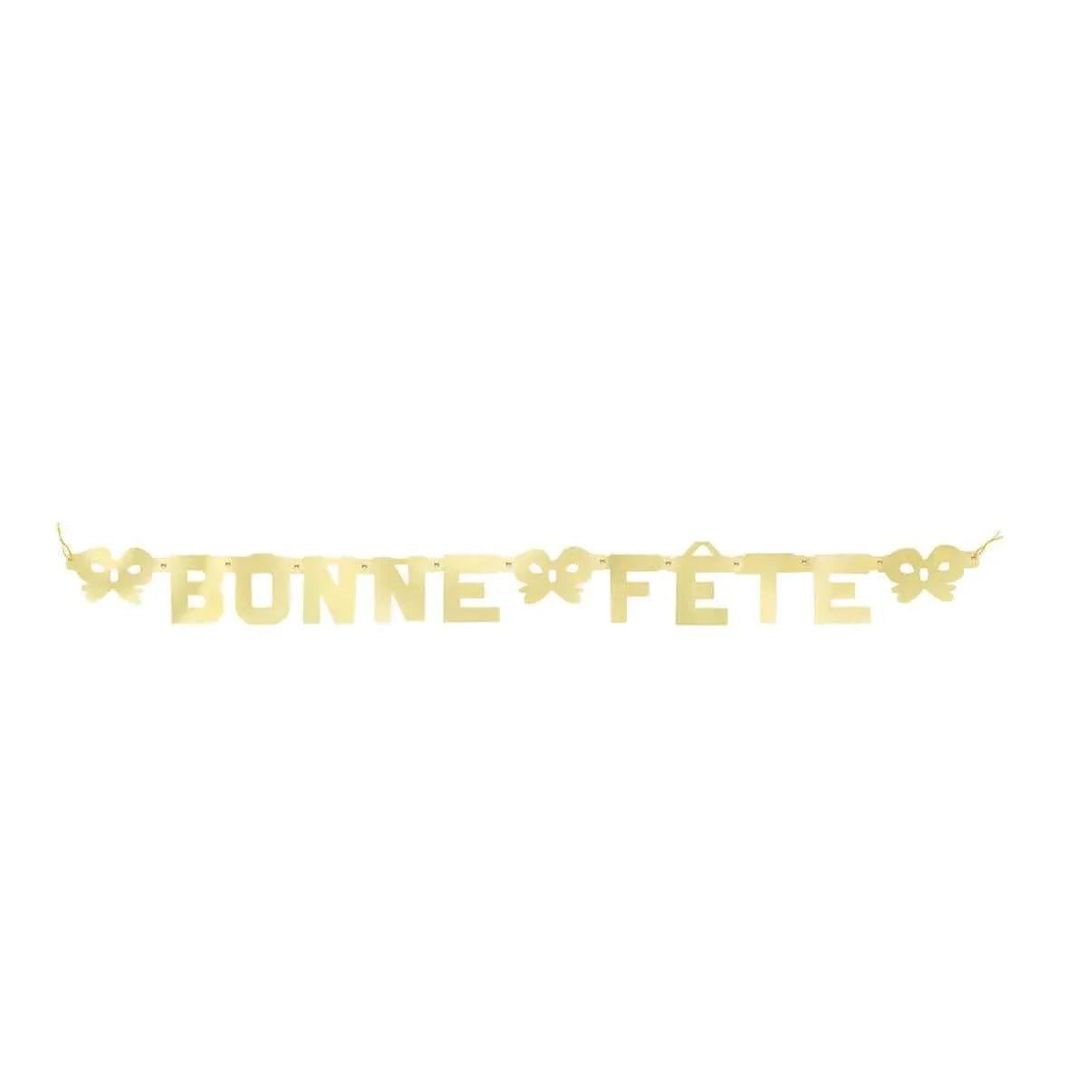 Bannière Dorée Bonne Fête Deluxe