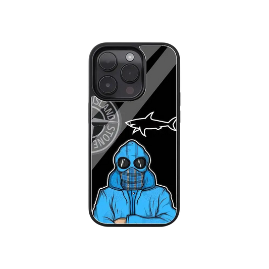 Coque iPhone Stone Island noir – Design streetwear futuriste