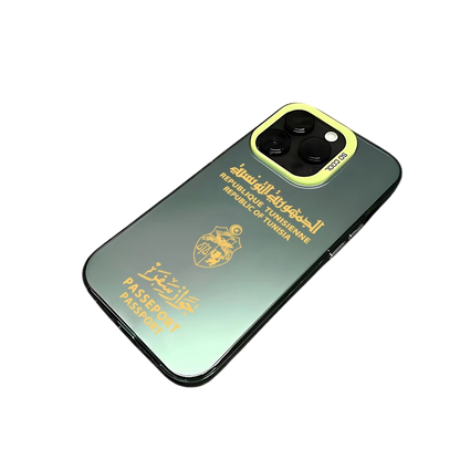 Coque iPhone Passeport Tunisie – Étui rigide design voyage