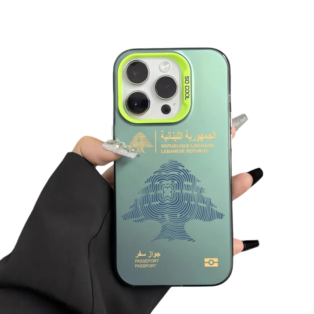 Coque iPhone Passeport Liban – Étui rigide design voyage