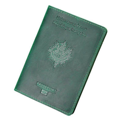 Protège-Passeport France – Étui en cuir véritable