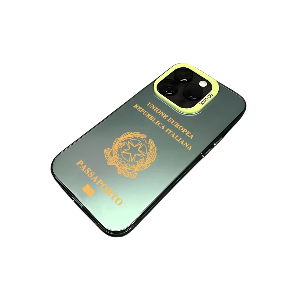 Coque iPhone Passeport Italie – Étui rigide design voyage