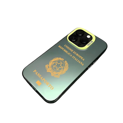 Coque iPhone Passeport Italie – Étui rigide design voyage