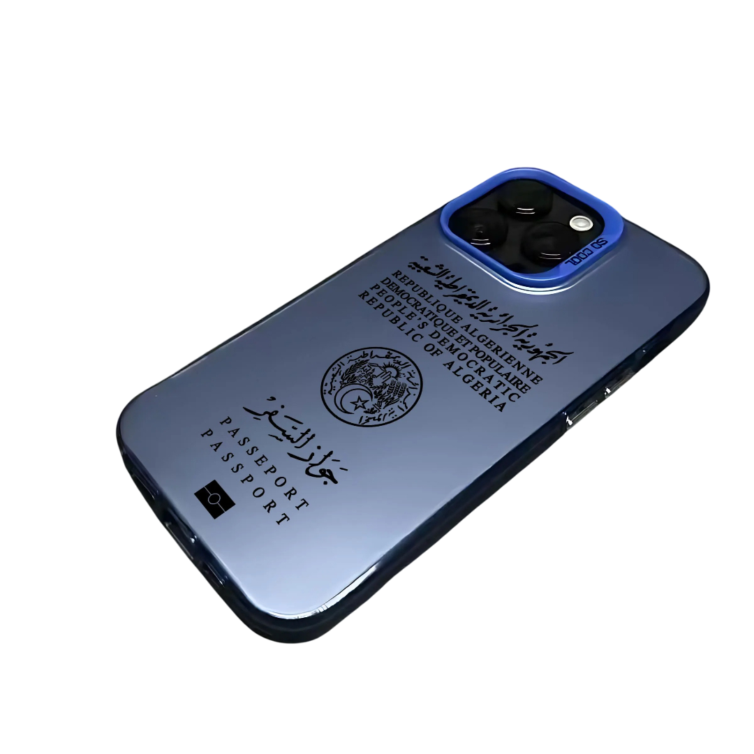 Coque iPhone Passeport Algérie – Étui rigide design voyage