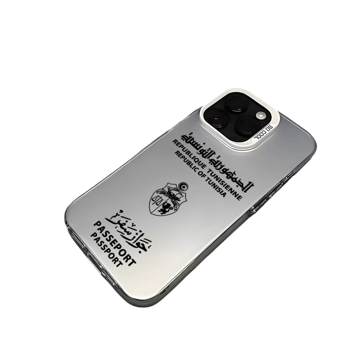 Coque iPhone Passeport Tunisie – Étui rigide design voyage