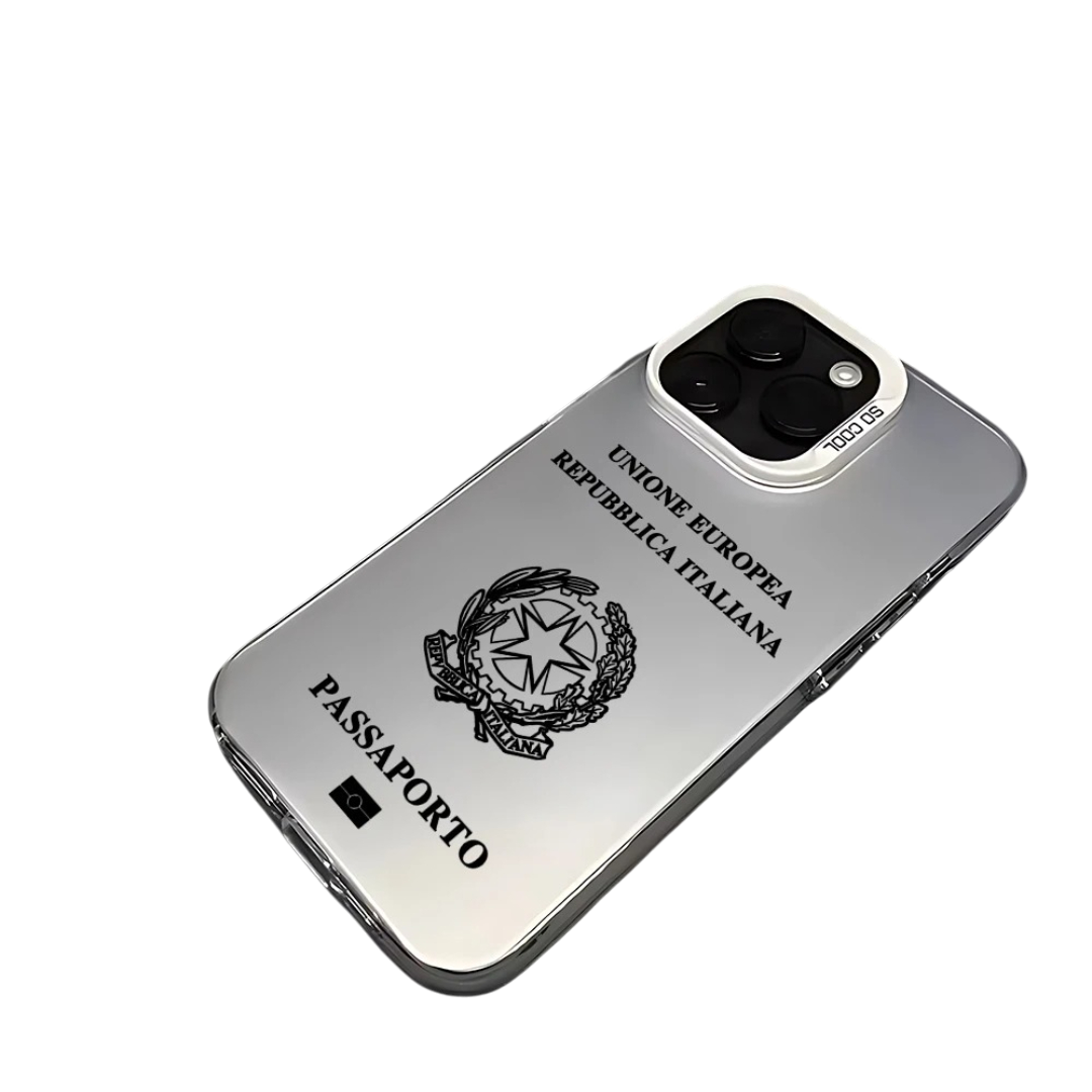 Coque iPhone Passeport Italie – Étui rigide design voyage
