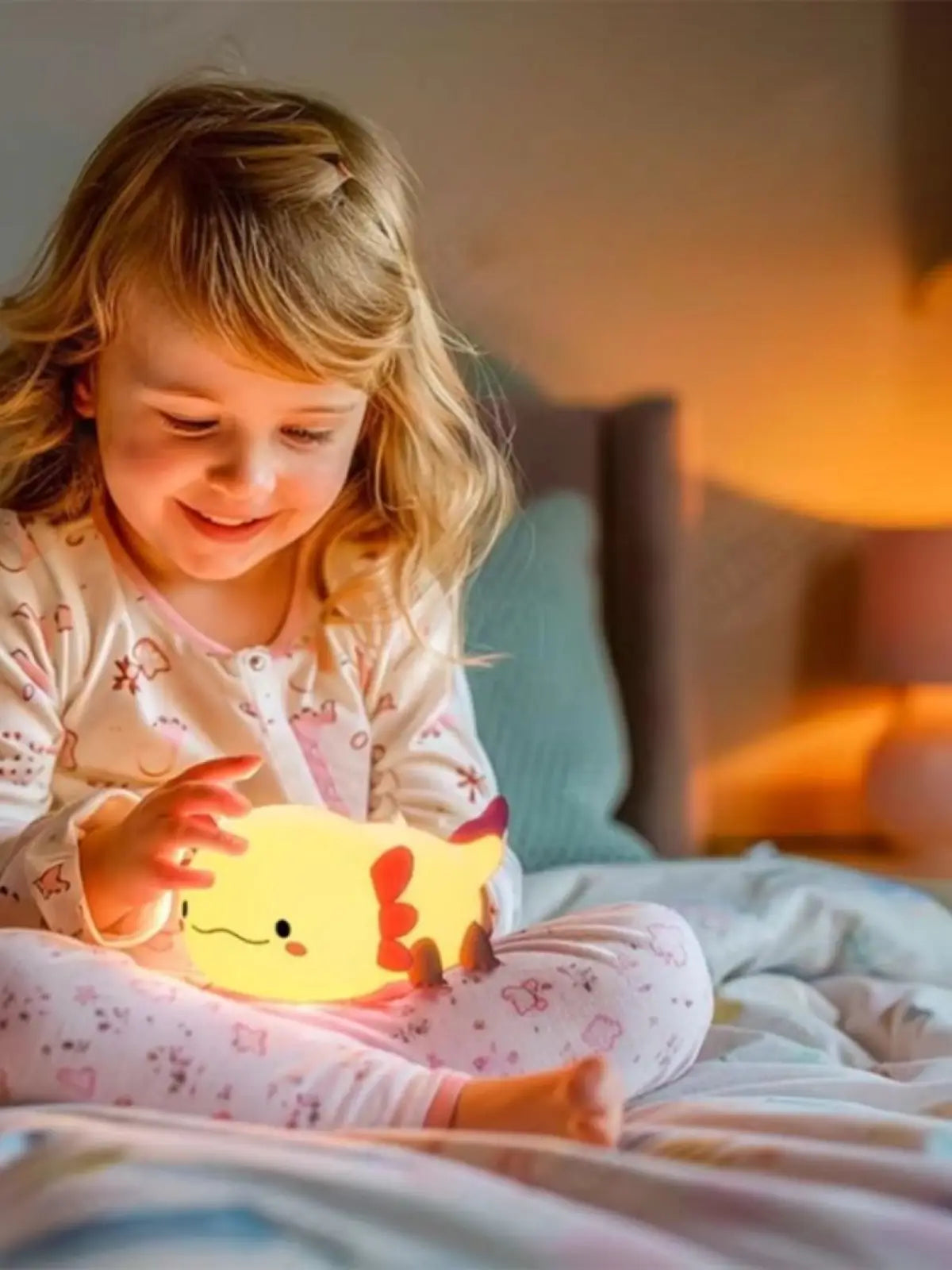 Silicone axolotl night light - Sweet children's lighting