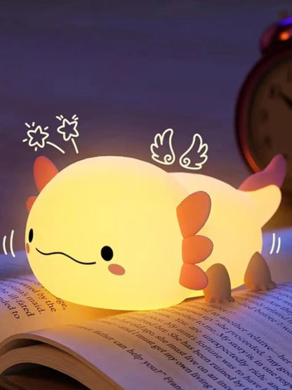 Silicone axolotl night light - Sweet children's lighting