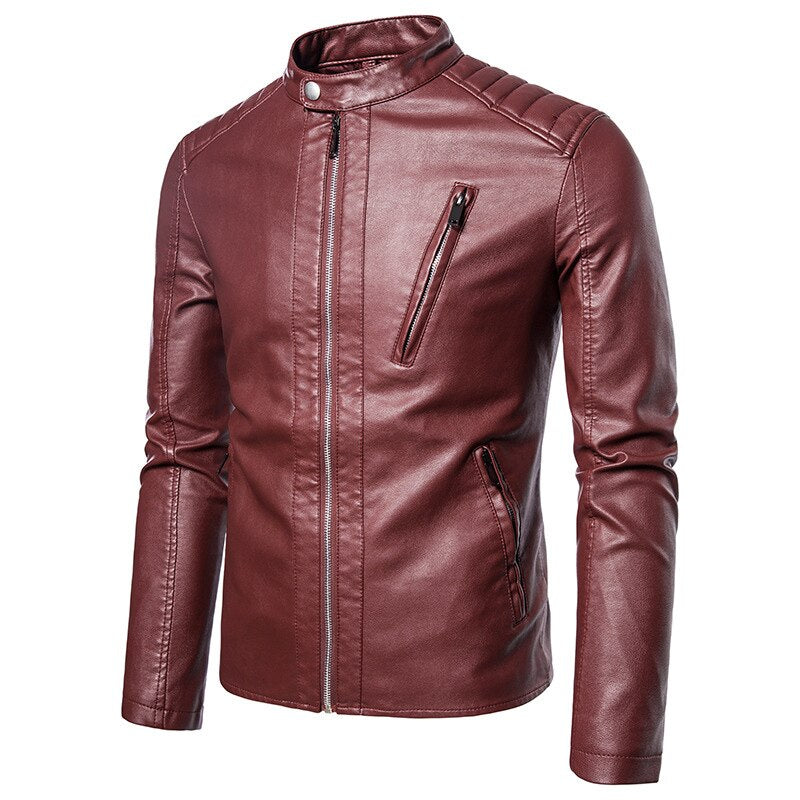 Veste Vintage en Cuir Synthétique pour Hommes