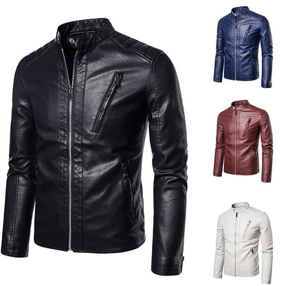 Veste Vintage en Cuir Synthétique pour Hommes