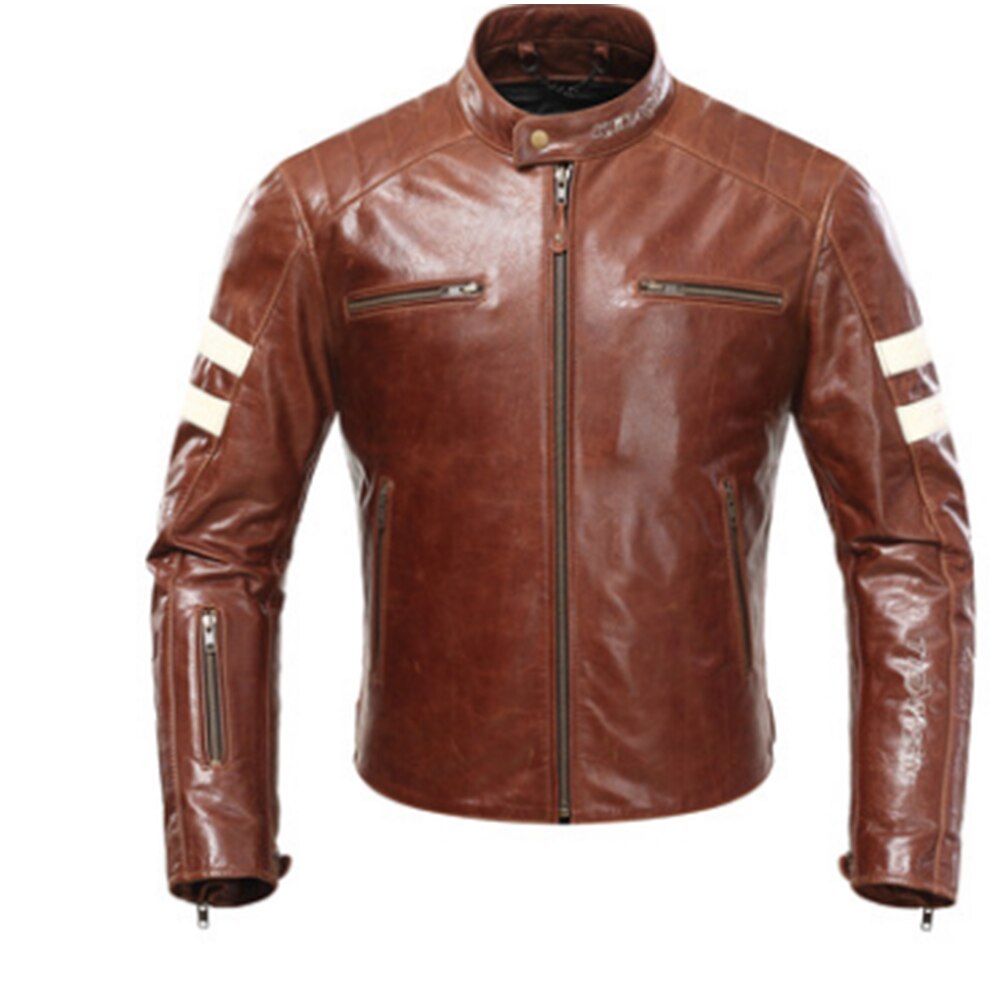 Veste Cuir Homme Moto Vintage