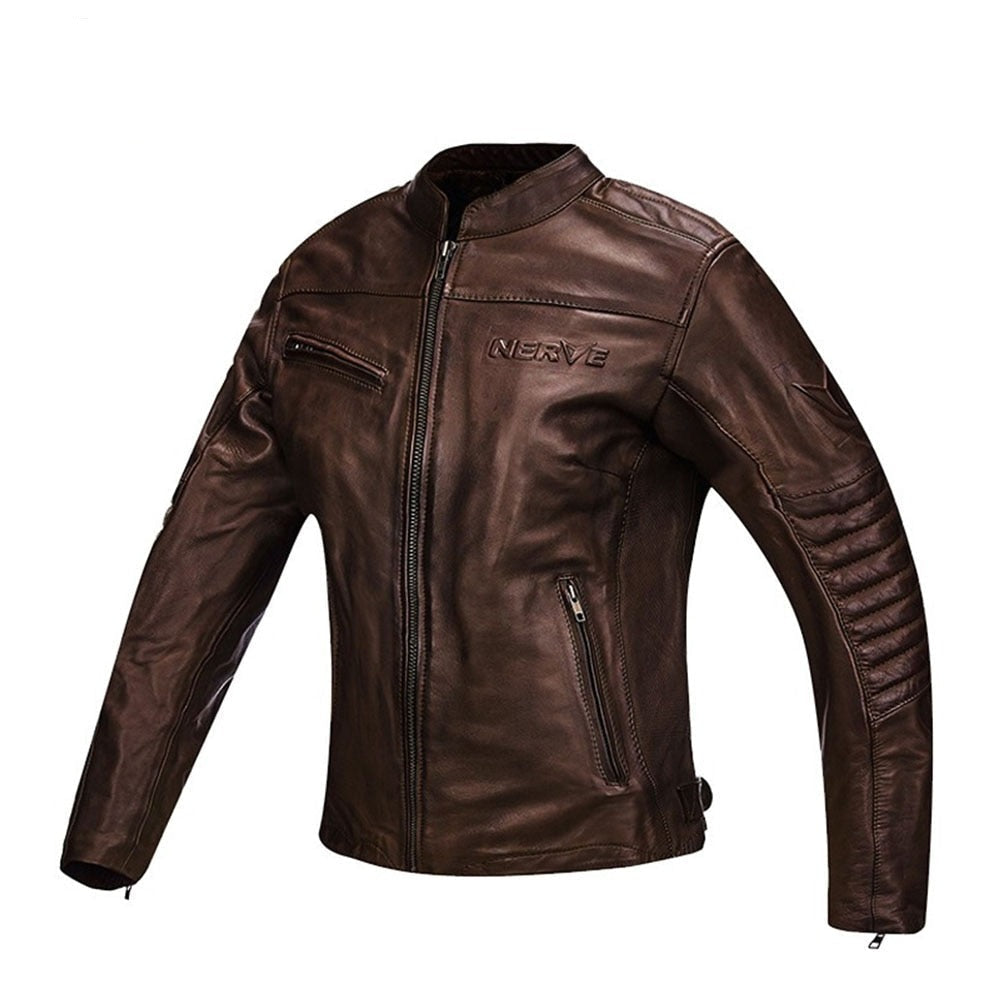 Veste Motard Vintage en Cuir Premium