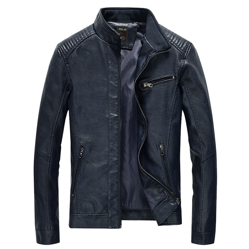 Veste Cuir Noir Vintage pour Homme avec Doublure Chaude