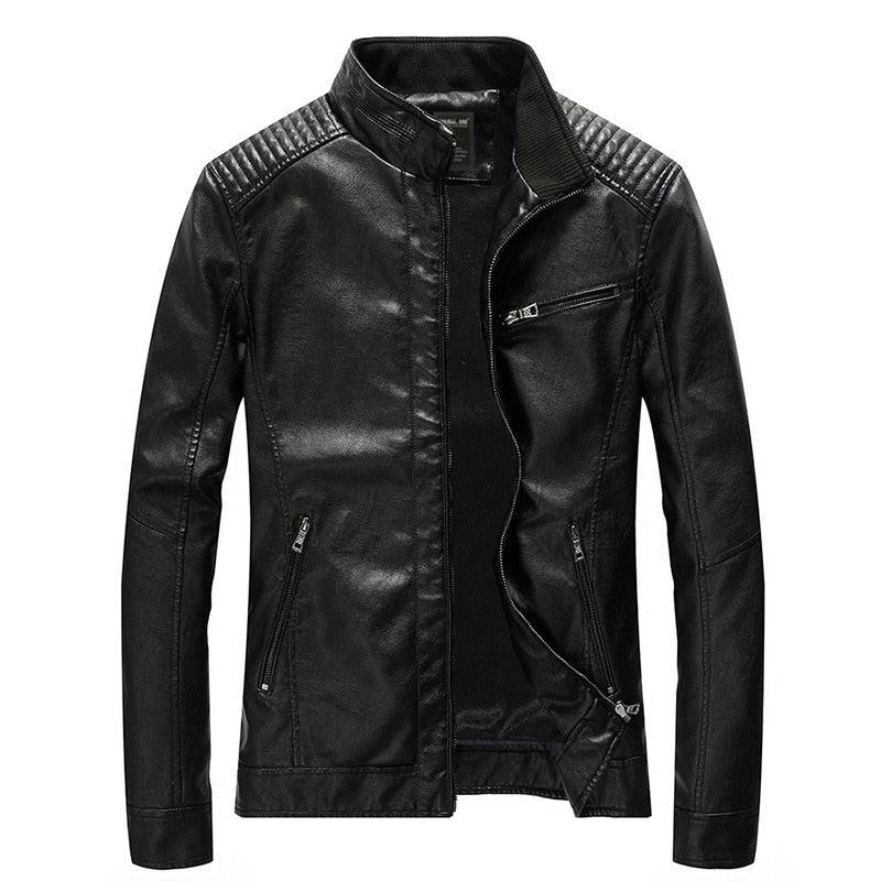 Veste Cuir Noir Vintage pour Homme avec Doublure Chaude