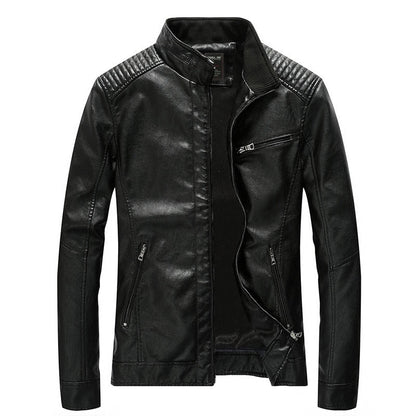 Veste Cuir Noir Vintage pour Homme avec Doublure Chaude