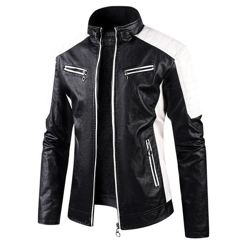 Veste Cuir Vintage Motard