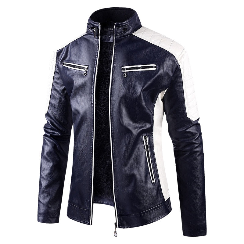 Veste Cuir Vintage Motard