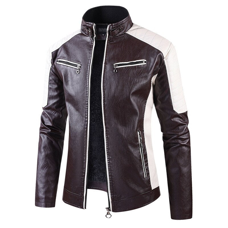 Veste Cuir Vintage Motard