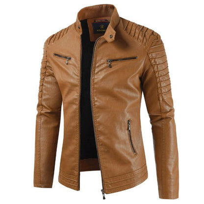 Veste de Moto Homme Vintage en Cuir - Élégance et Confort