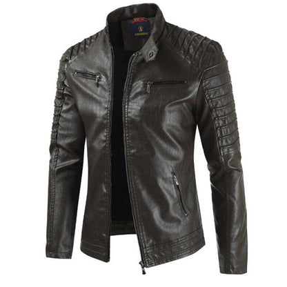 Veste de Moto Homme Vintage en Cuir - Élégance et Confort