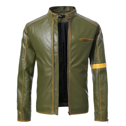 Veste En Cuir Vintage Homme - Style Streetwear Moderne