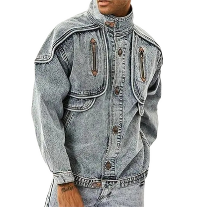 Veste Vintage En Jean Ample pour Homme