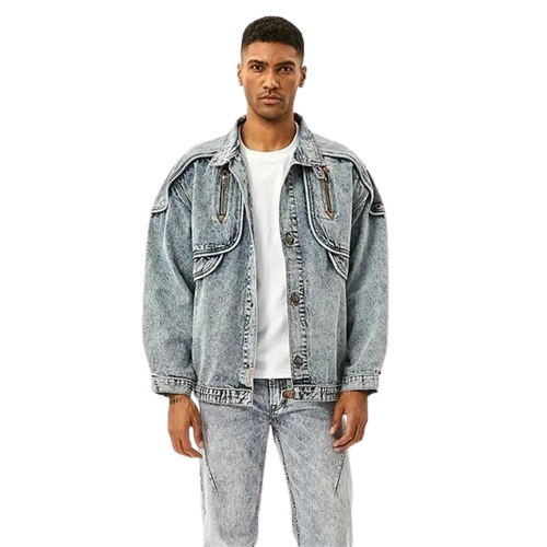 Veste Vintage En Jean Ample pour Homme