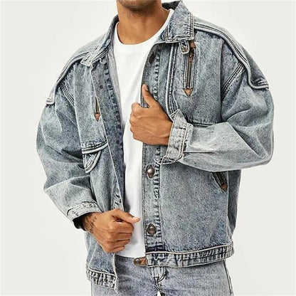 Veste Vintage En Jean Ample pour Homme