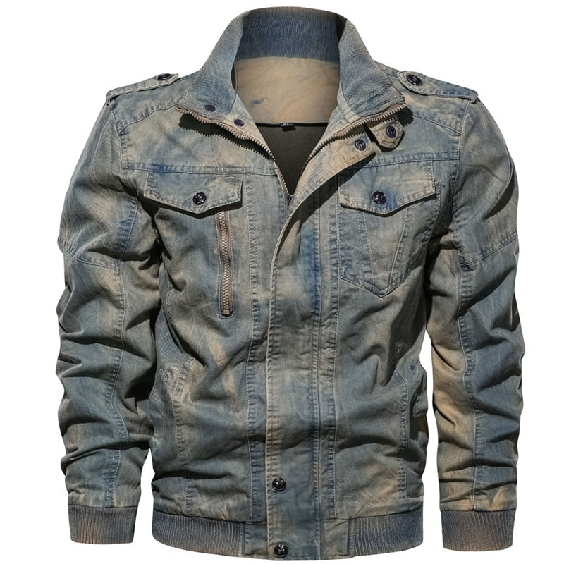 Veste En Jean Vintage Délavée Homme