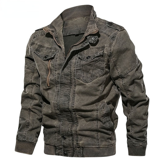 Veste Grise Vintage en Jean pour Homme