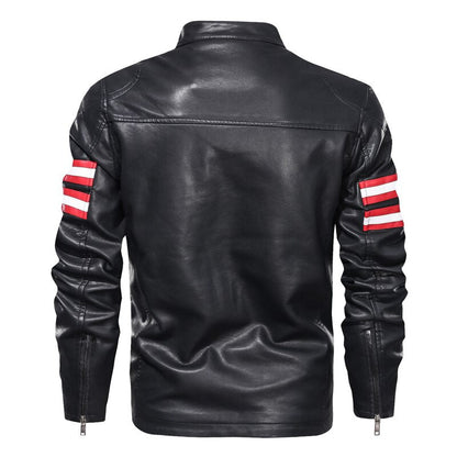 Veste Motard Vintage en Cuir pour Homme