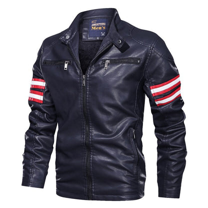 Veste Motard Vintage en Cuir pour Homme