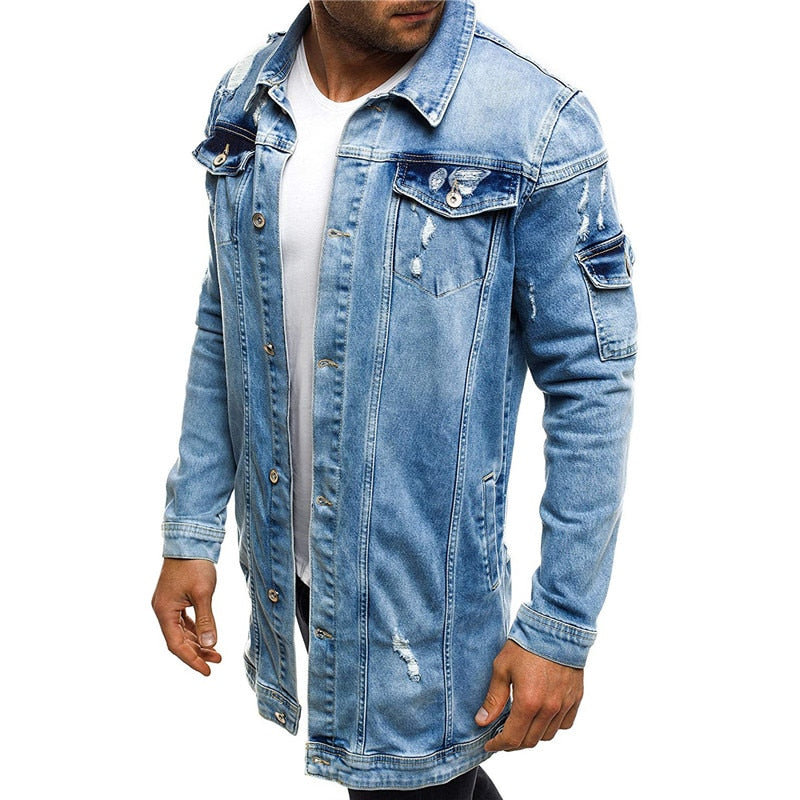 Veste Jean Vintage Ample pour Homme