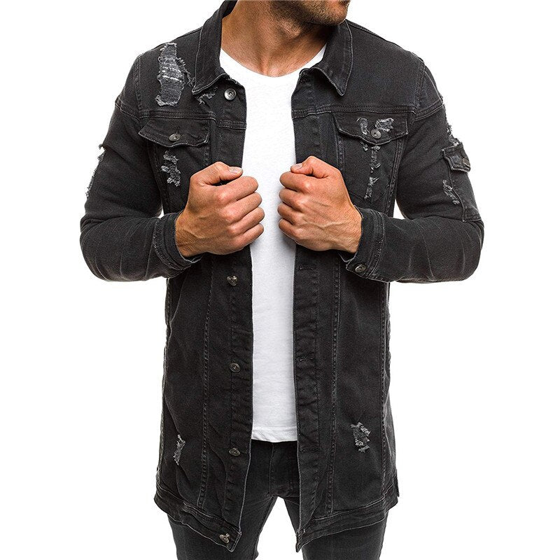 Veste Jean Vintage Ample pour Homme