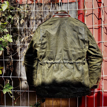 Veste Militaire Américaine Vintage en Cuir pour Motards