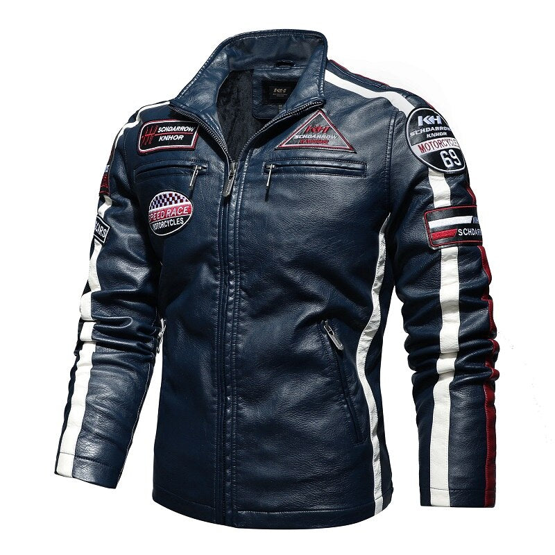 Veste Moto En Cuir Vintage