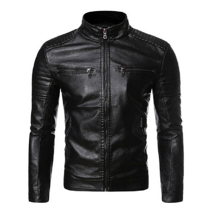 Veste Moto Vintage en Cuir Élégant