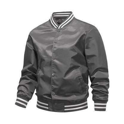 Veste Satin Vintage Homme - Style Aviateur Chic