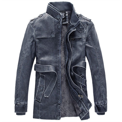 Veste Vintage en Cuir Hiver pour Homme