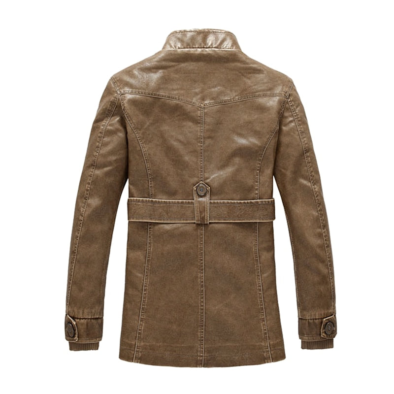 Veste Vintage en Cuir Hiver pour Homme