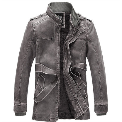 Veste Vintage en Cuir Hiver pour Homme