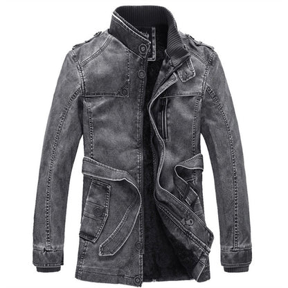 Veste Vintage en Cuir Hiver pour Homme