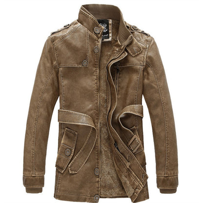 Veste Vintage en Cuir Hiver pour Homme