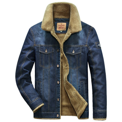 Veste Vintage en Denim avec Doublure en Fourrure