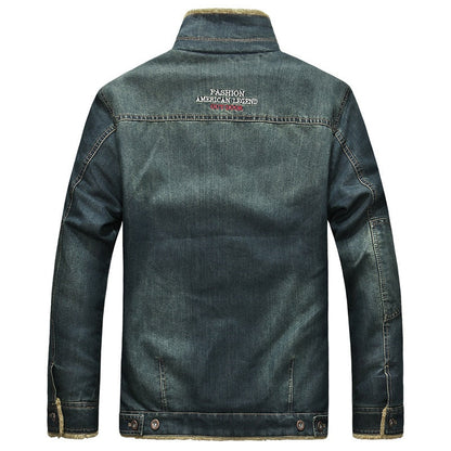 Veste Vintage en Denim avec Doublure en Fourrure